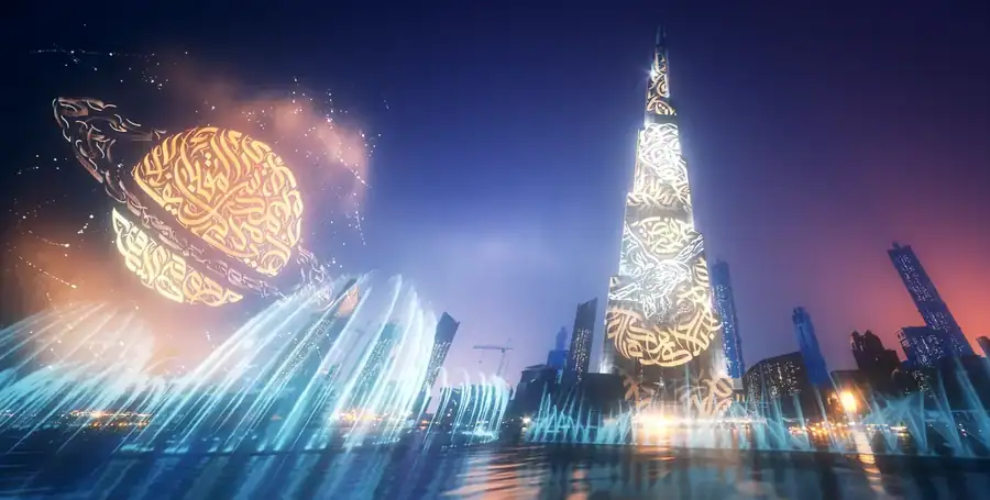 Burj Khalifa · façade show · On the tower