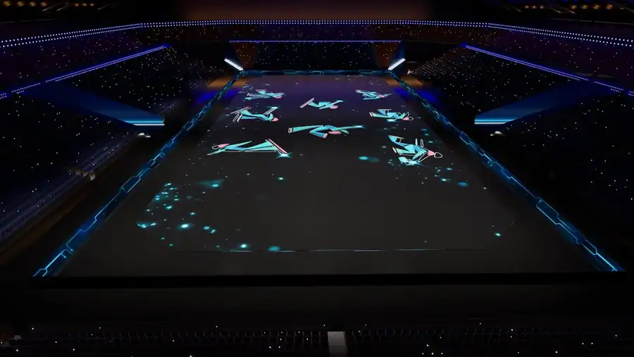 Asian Winter Games · handover to Trojena · Stadium & sky