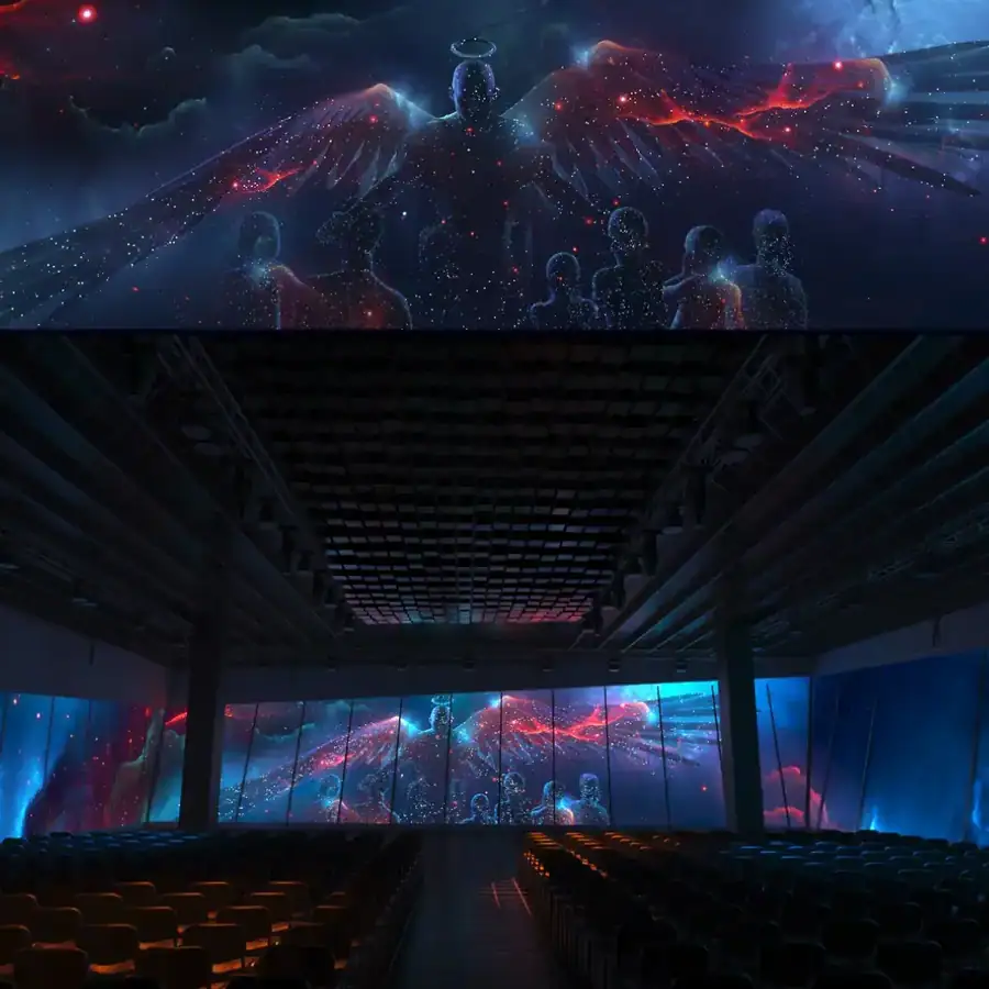 Orion Hall · 360° immersive show · The show