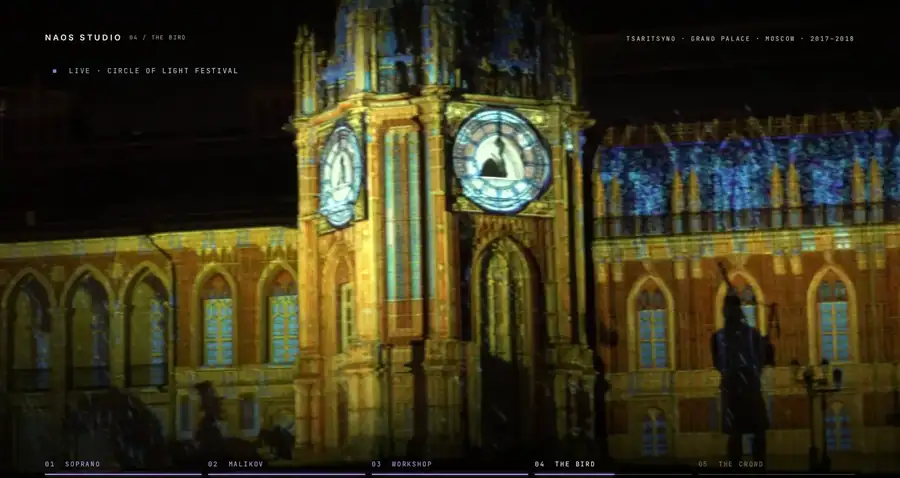 Tsaritsyno palace · mapping concerts · The project · live